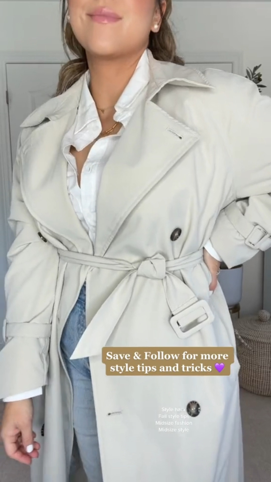 I think one of my Fave things about fashion is styling🫶🏼 Styling pieces in different ways to add to your look, change it up, or to express yourself💕 

Try out this fun hack on how to tie a belt around your trench coat! 🥰

#fashionhacks #trenchcoat #womensfashion #springfashion

#LTKworkwear #LTKstyletip #LTKunder100