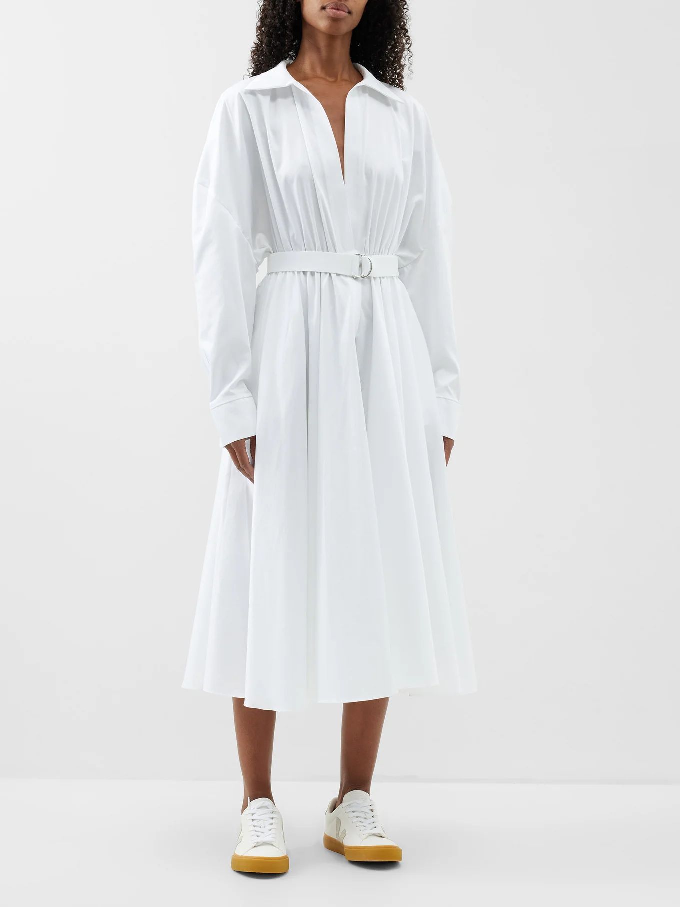 Oversized cotton-poplin midi shirt dress | Matches (US)
