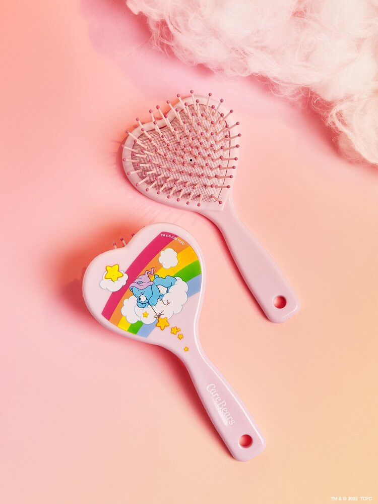 SHEIN X Care Bears Cartoon Graphic Cushion Hair Brush | SHEIN