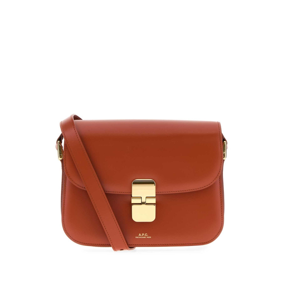 A.P.C. Brick Leather Small Grace Crossbody Bag | Jomashop.com & JomaDeals.com