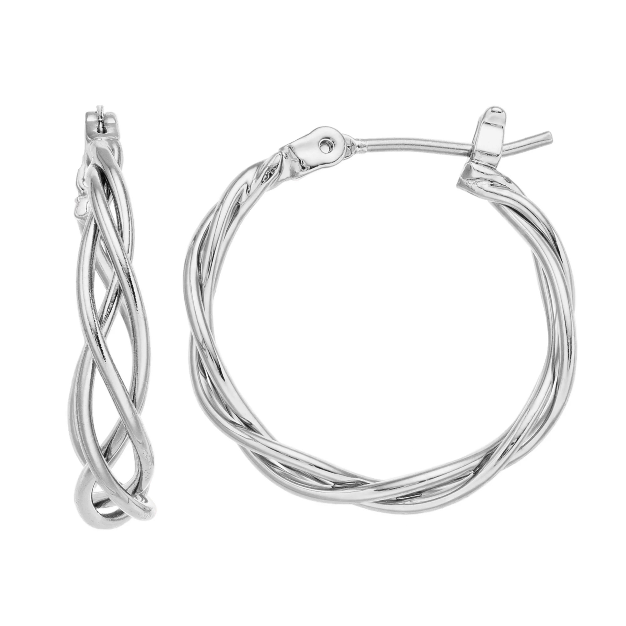 Simply Vera Vera Wang Lattice Hoop Earrings | Kohl's
