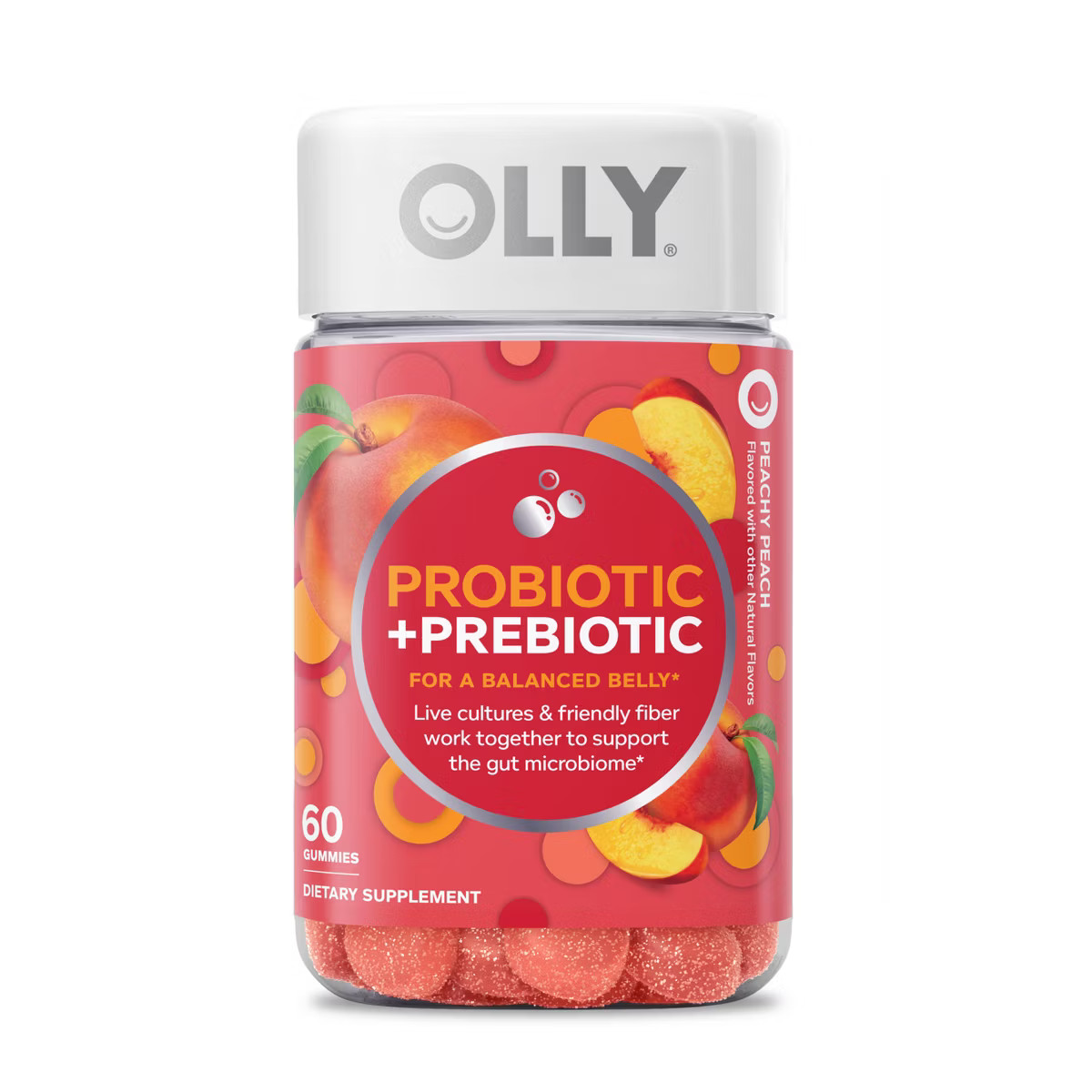OLLY Probiotic + Prebiotic Gummies - Peachy Peach - 30ct | Target