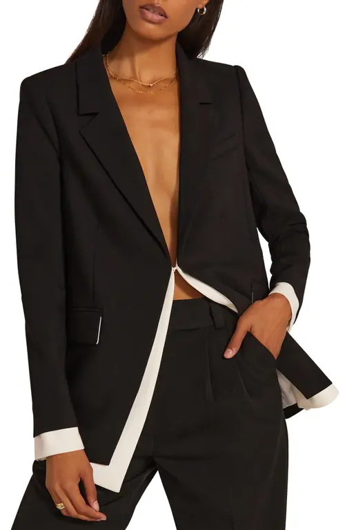 Favorite Daughter The Kelly Blazer in Black Multi at Nordstrom, Size Large | Nordstrom