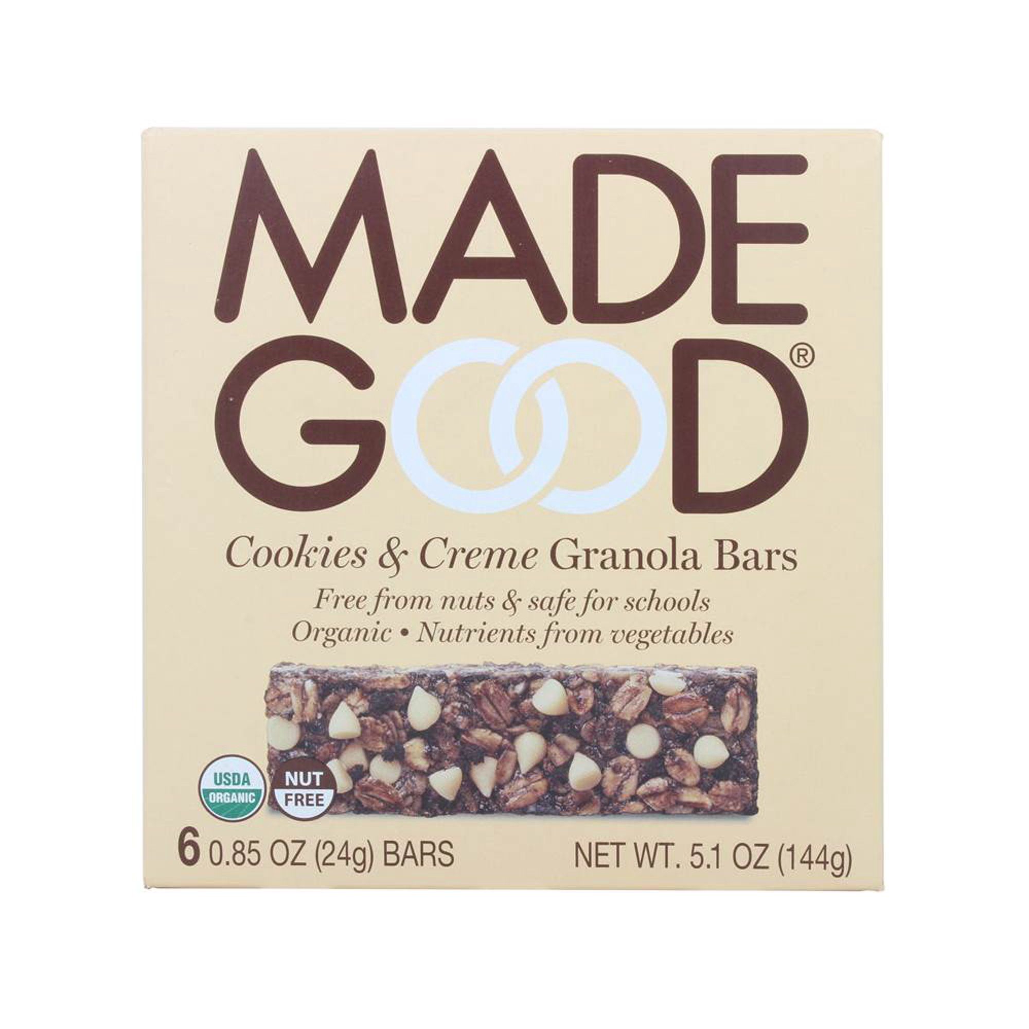 Made Good - Organic Granola Bars Cookies & Creme - 6 Bars | Walmart (US)