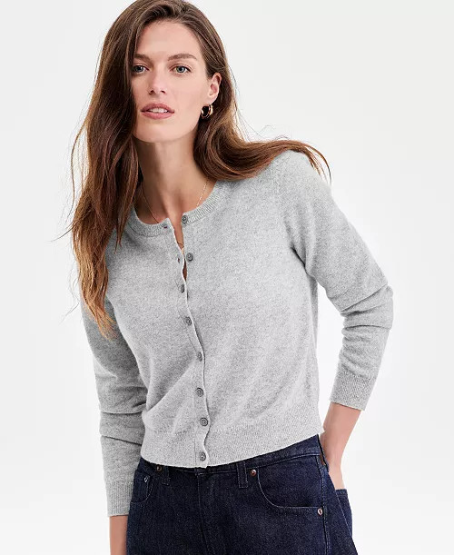 Charter Club Women's 100% Cashmere Crewneck Cardigan, PXS-XXL, Macy's Exclusive - Macy's | Macy's