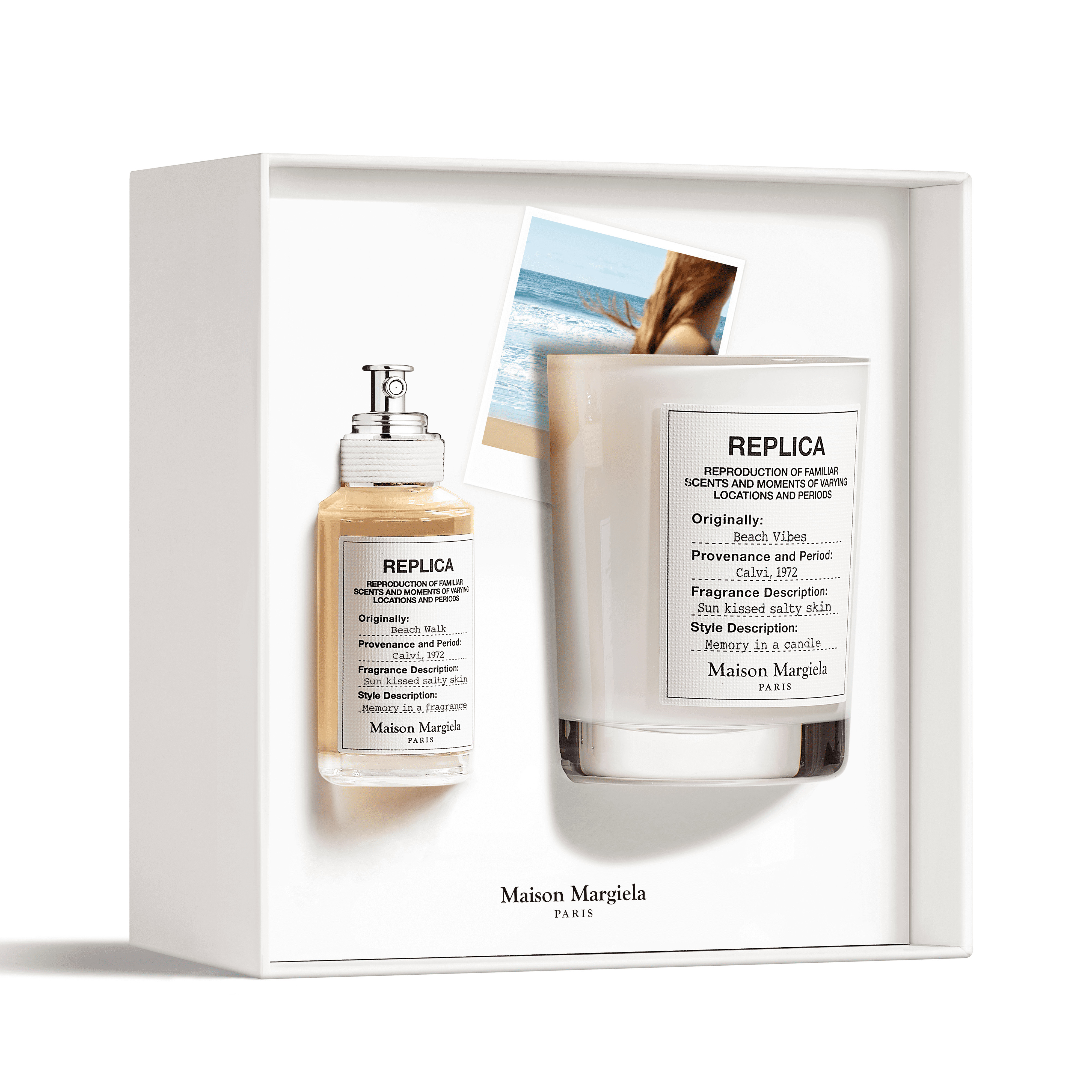 Maison Margiela Fragrances REPLICA Beach Walk Fragrance & Scented Candle Set | 30ml & Candle 165gr | Maison Margiela Fragrances