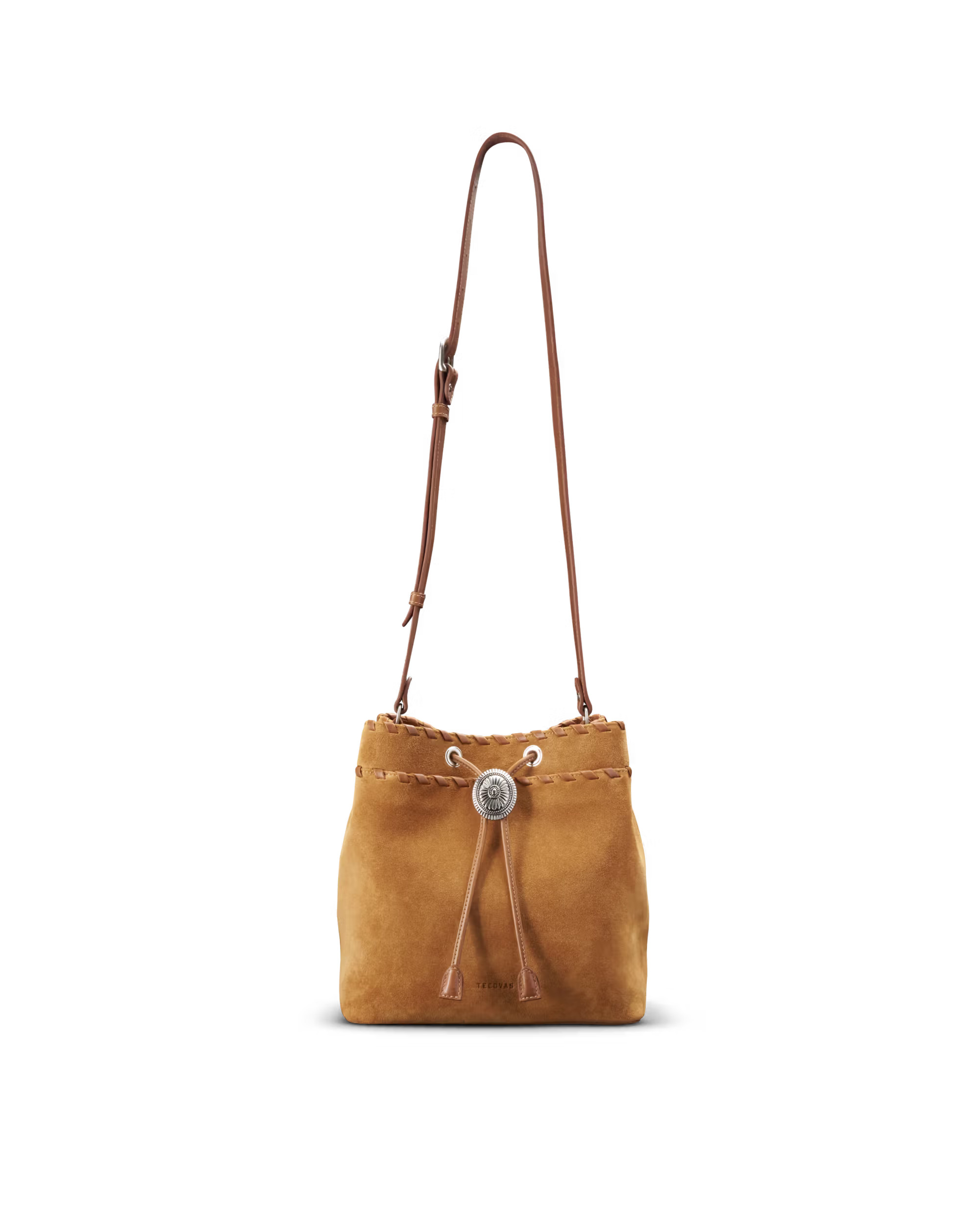 Suede Bolo Bucket Bag - Cashew | Tecovas | Tecovas