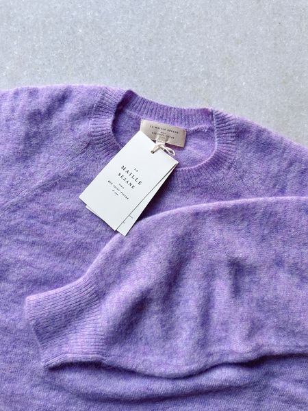 Sezane louise jumper in wisteria, purple sweater, spring / summer, fall / winter, layering, lilac sweater 

#LTKSeasonal #LTKstyletip