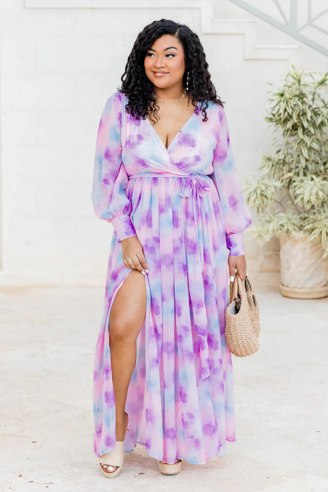 My Dearest Darling Watercolor Maxi Dress | Pink Lily