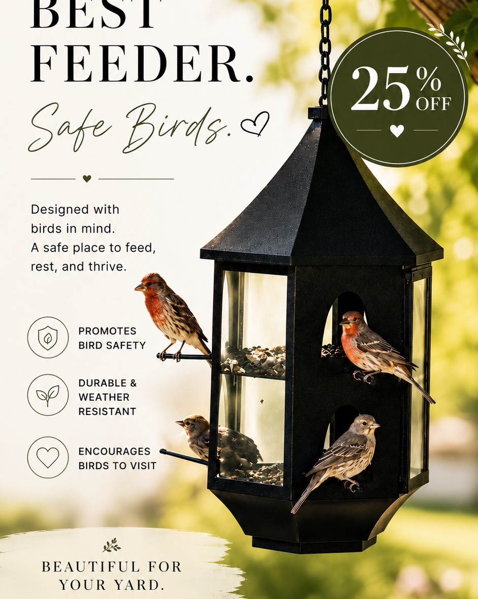 There’s something so peaceful about sitting outside and listening to the birds sing. 🐦🌿
If you’ve been thinking about adding a bird feeder to your yard, this one is currently 25% OFF and it's such a beautiful addition to any outdoor space.
✨ Lantern-inspired design✨ Durable and weather-resistant✨ Encourages birds to visit and stay awhile✨ Adds charm to your garden, patio, or backyard
A simple way to bring a little more nature, beauty, and peace into your everyday life.
Save 25% while it's on sale! 🤍
-

bird feeder, bird feeder sale, 25 percent off, backyard birds, garden decor, outdoor decor, cottage garden, bird watching, backyard oasis, garden inspiration, outdoor living, cottage style, yard decor, landscaping ideas, nature lovers, bird lovers gift, patio decor, backyard inspiration, garden finds, home and garden, summer garden, cottagecore, outdoor styling, backyard makeover, bird sanctuary, anyasdecor, outdoor decorating ideas, peaceful backyard, garden accessories, bird feeding station