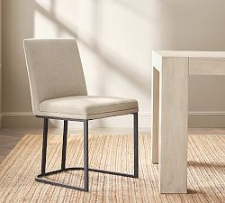 Jake Upholstered Metal Dining Chair | Pottery Barn (US)