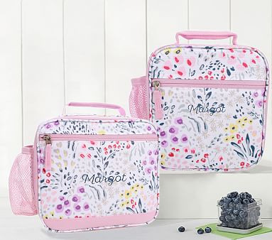 Mackenzie Pink Field Floral Lunch Boxes | Pottery Barn Kids