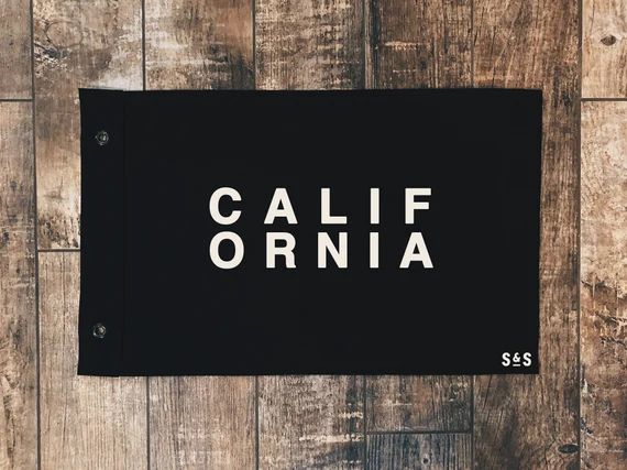 Modern Handmade Canvas Hanging Flag, California Cali Home State Flag, Wall Banner, Tapestry, Room... | Etsy (US)