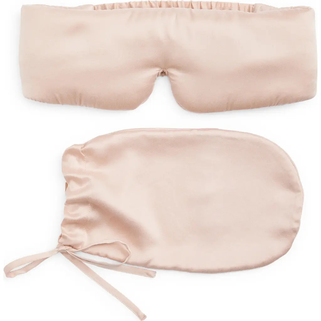 Lunya Washable Silk Weighted Sleep Mask in Delicate Pink at Nordstrom, Size Large | Nordstrom