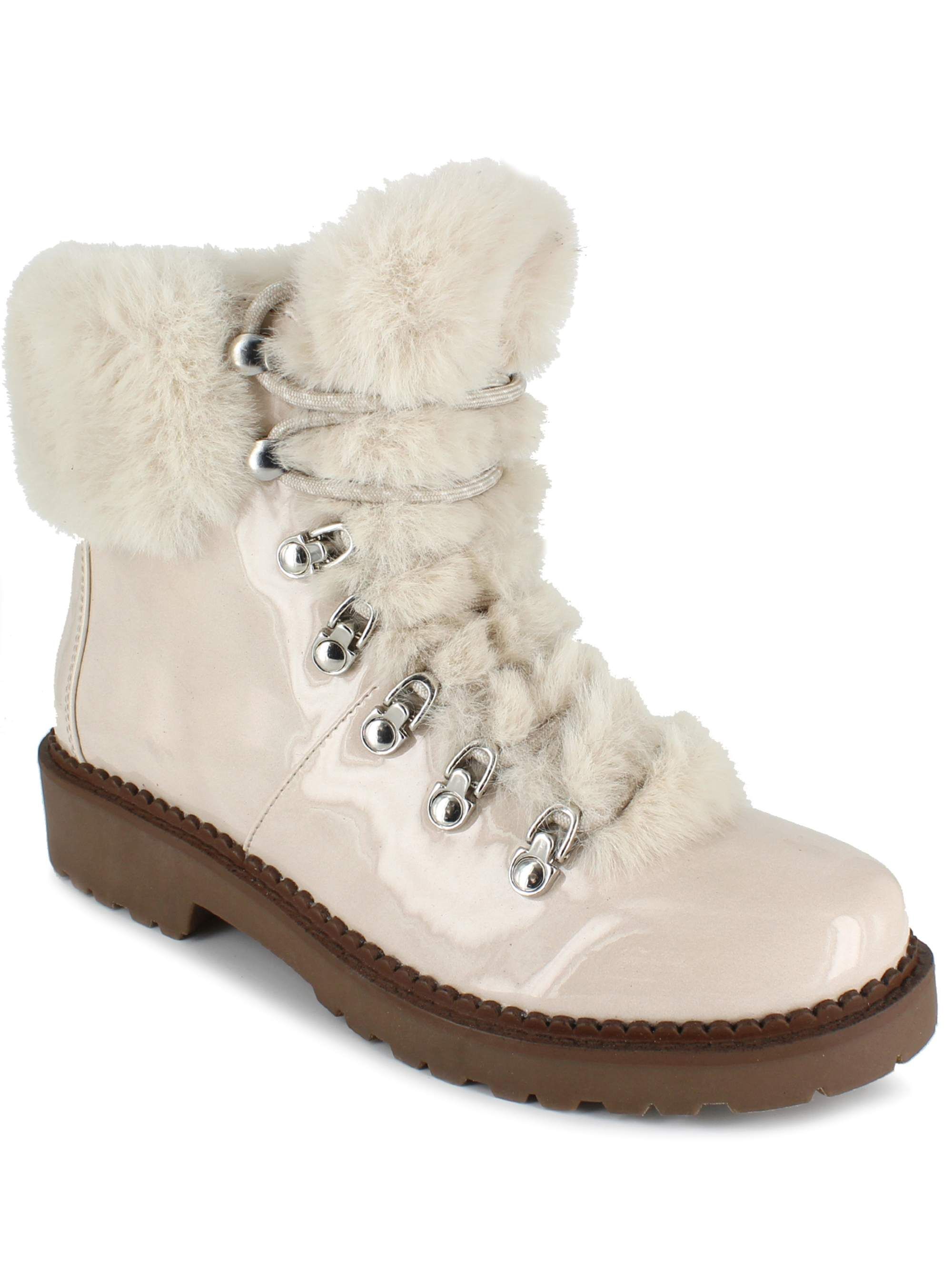 PORTLAND by Portland Boot Company Faux Fur Lace Up Boot (Women's) | Walmart (US)