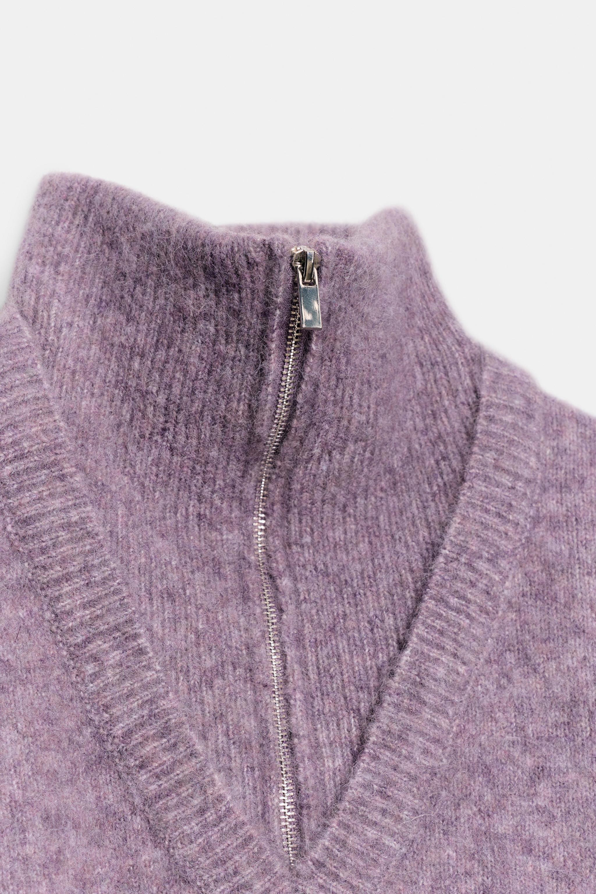 ZIP-UP KNIT JUMPER | Zara AU