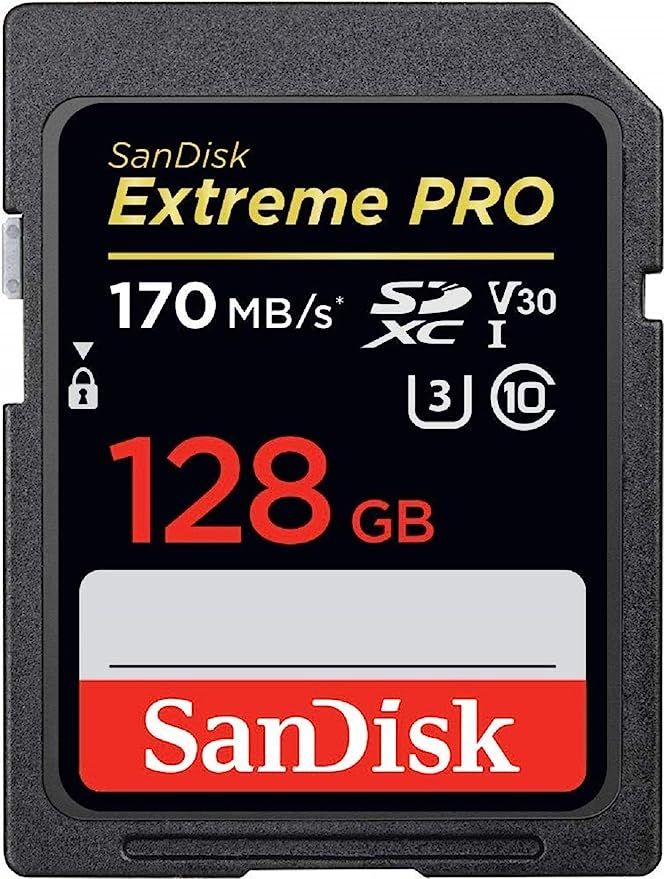 SanDisk Extreme PRO 128GB SDXC Memory Card up to 170MB/s, UHS-1, Class 10, U3, V30 | Amazon (UK)