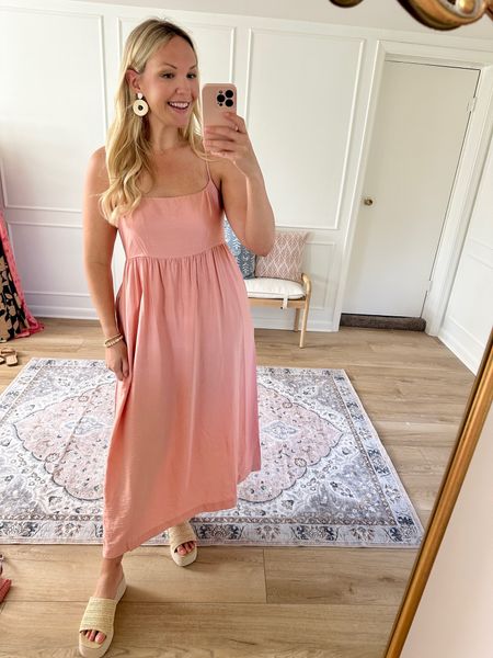 This dress also has a bow detail on the back - so pretty! I’m wearing a med. summer outfit, spring dress, graduation 

#LTKbump #LTKmidsize #LTKstyletip