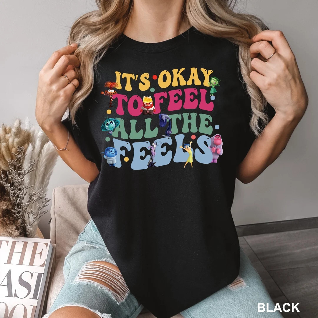 Inside Out Feelings Shirt, It's Okay to Feel All the Feels Pixar Inside Out Shirt, Inside Out Fee... | Etsy (US)