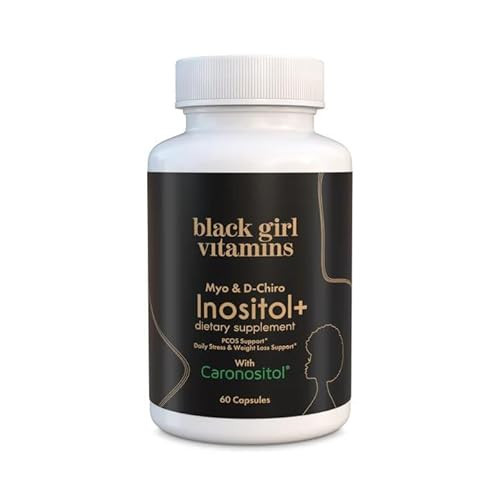 Black Girl Vitamins Inositol Supplement, 2000mg Myo + 50mg D-Chiro, Vegan Capsules to Support Hormone Balance, Healthy Ovarian & Menstrual Wellness, 60 Count | Amazon (US)