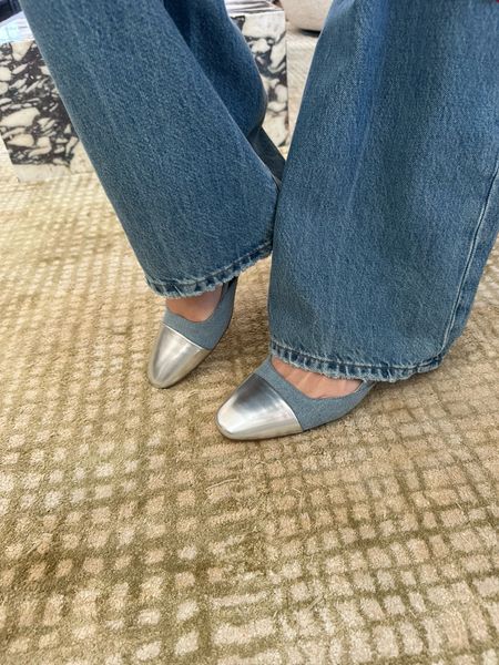 Obsessed with these super comfy silver and denim cap toe flats 😍 so perfect with my favorite pair of wide leg denim 

#LTKshoecrush #LTKstyletip