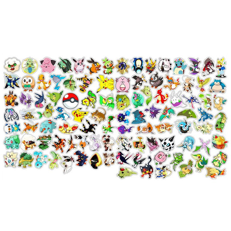 200 PCS Cute Cartoon_Pokemon Stickers for Kids Teens, Vinyl Waterproof Water Bottles Laptop Skate... | Walmart (US)