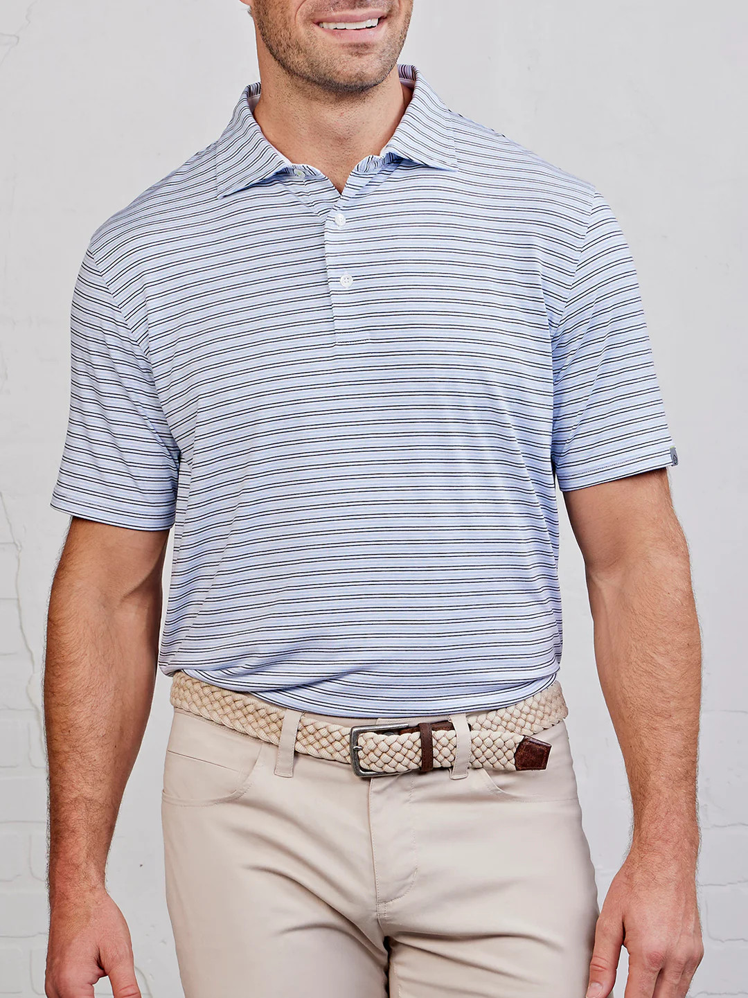 Cloud Polo - Navy Doral Stripe | tasc Performance