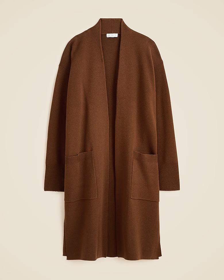 Long sweater blazer with side slits | J. Crew US