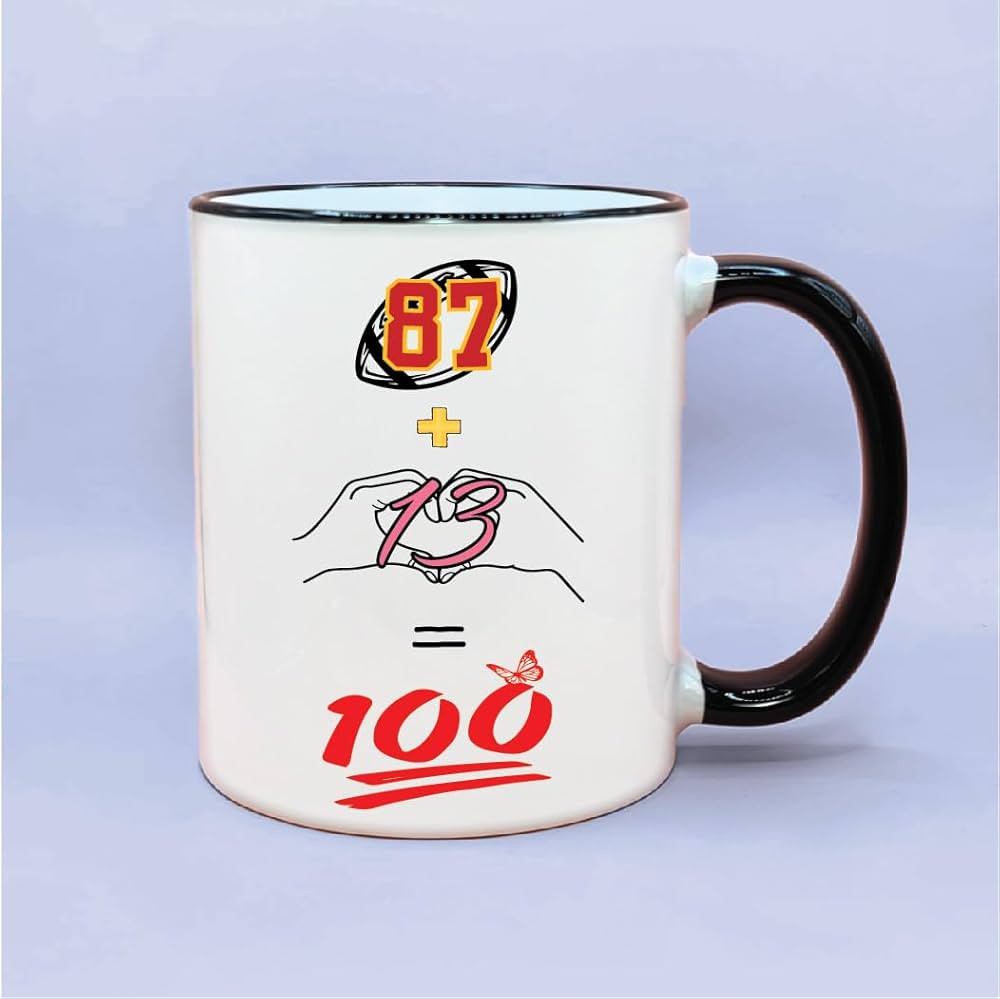 87 Plus 13 100 Taylor Travis Eras Coffee Mug, Karma Cat Coffee Cup, Cat Mug, Karma Swift Gift, Ta... | Amazon (US)