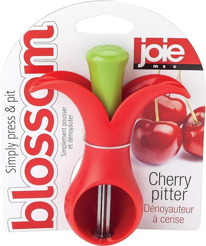 Joie Blossom Cherry Pitter, Red and Green, 1 Count | Amazon (US)