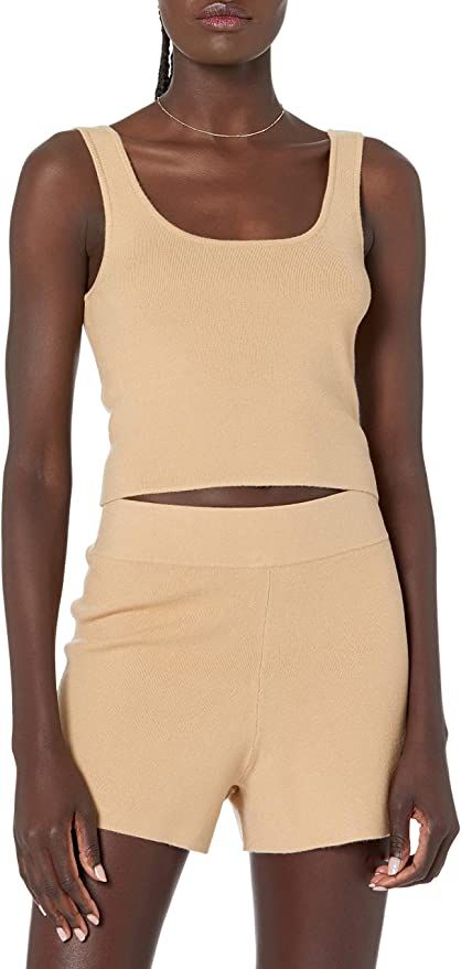 The Drop Women's Angelica Cropped Supersoft Scoop Neck Tank | Amazon (US)