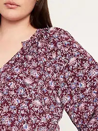 Ruffled Split-Neck Top | Old Navy (US)