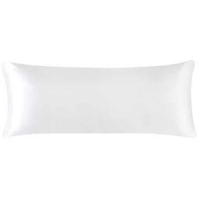 PiccoCasa Satin Zipper Closure Silky Satin Body Pillow Cover 1 PC White 20"x54" | Target