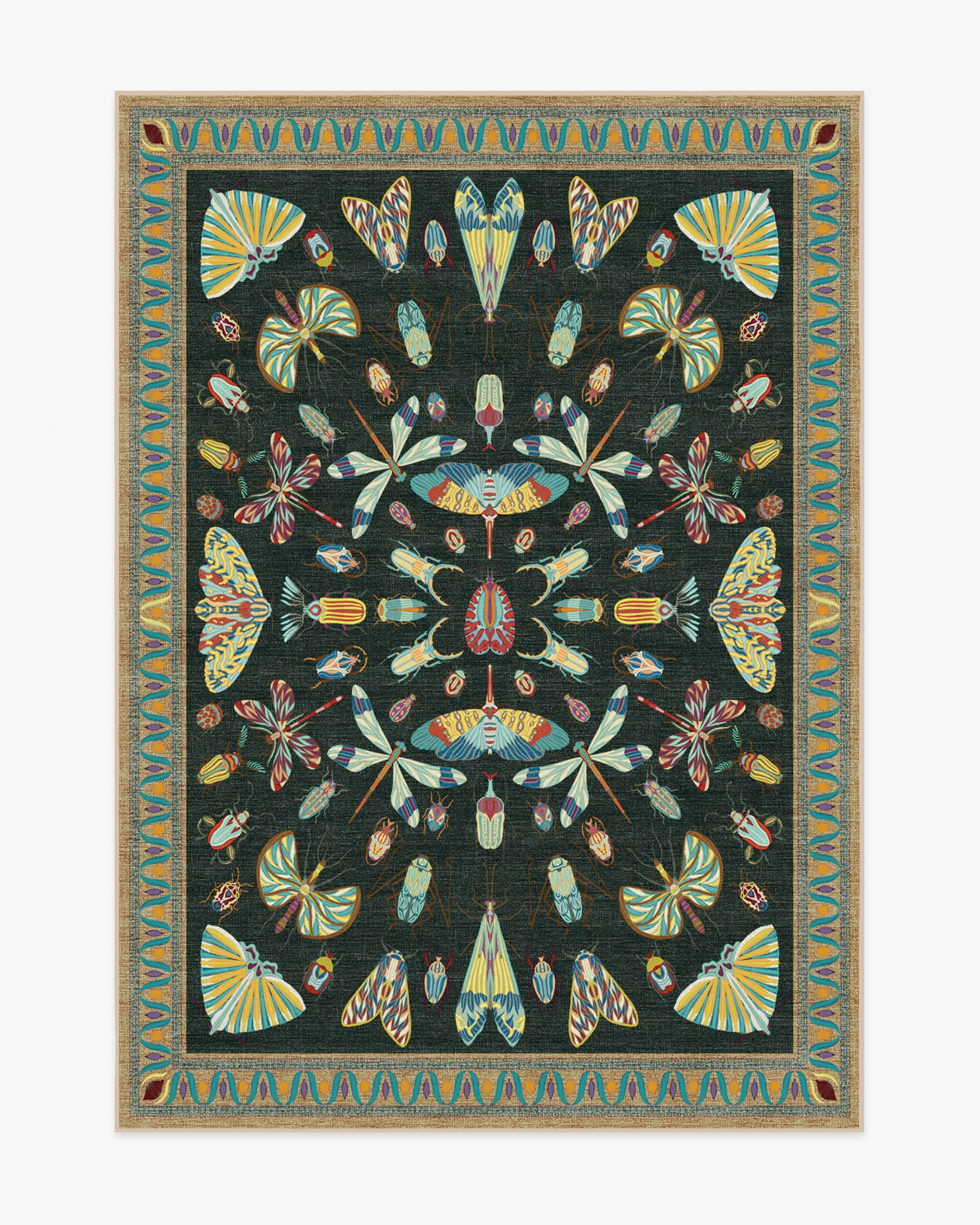 Flutterby Charcoal Rug | Ruggable