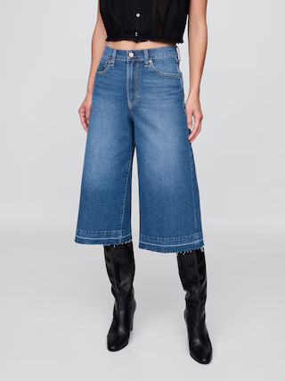 High Rise Denim Culotte Jeans | Gap (US)