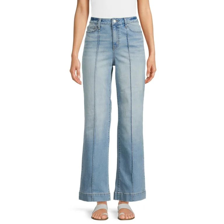 Time and Tru Women's Wide Leg Jeans, 31" Inseam, Sizes 2-20 | Walmart (US)