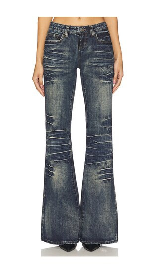 Jaded London Extreme Flare Jeans in Blue. - size 25 | Revolve Clothing (Global)