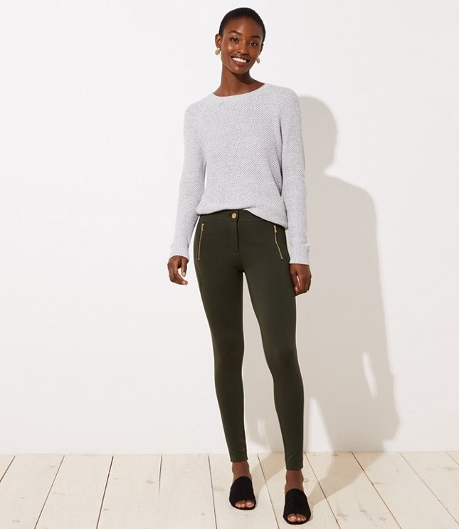 Leggings in Zip Pocket Ponte | LOFT | LOFT