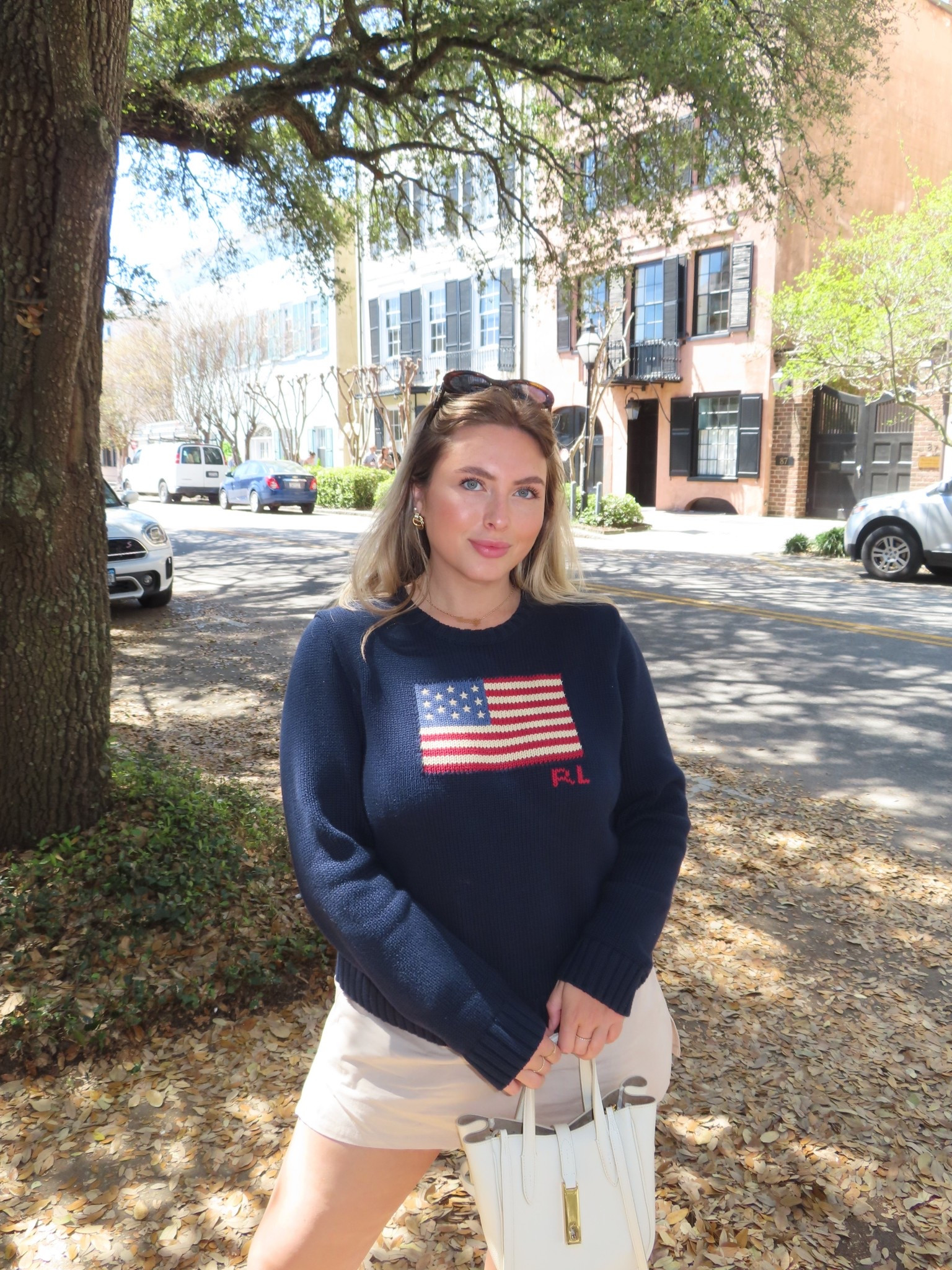 charleston ootd🇺🇸👗 - ralph lauren flag sweater

#LTKStyleTip