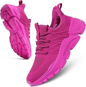 Womens Ladies Walking Tennis Shoes Slip on Lightweight Casual Running Sneakers Soft Sole Comforta... | Amazon (US)