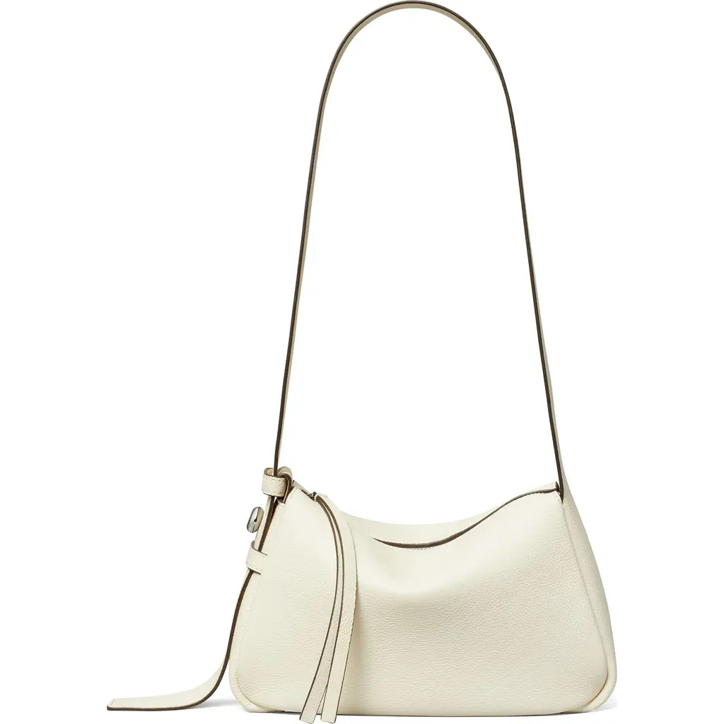 Tory Burch Small Romy Leather Shoulder Bag in Light Cream at Nordstrom | Nordstrom