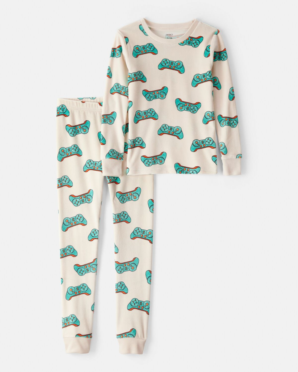 Boys Gamer DreamPlush Snug Fit 2-Piece Pajamas - Beige | Carter's Inc