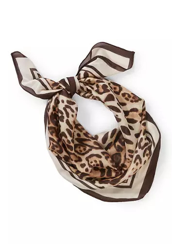 Soft Border Leopard Print Square Scarf | Belk