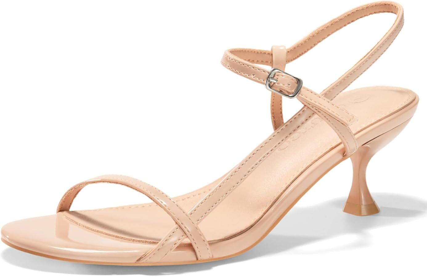 Coutgo Womens Strappy Sandals Kitten Low Heel Open Toe Ankle Strap Party Wedding Dress Shoes Heel... | Amazon (US)