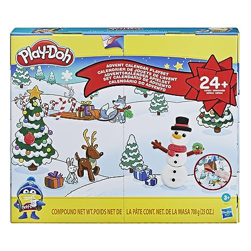 Play-Doh Advent Calendar Toy for Kids 3 Years and Up with Over 24 Surprise Accessories, Playmats, and 24 Cans, Assorted Colors, Non-Toxic | Amazon (US)