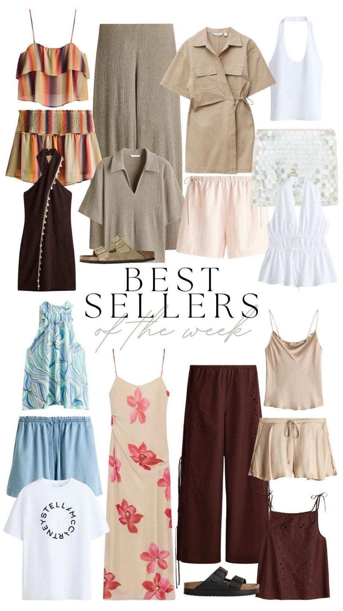 Best Sellers This Week! 

Neutral Summer Staples, Brown Co Ord Set, Pleated Wide Leg Trousers, Satin Floral Midi Dress, White Halter Top, Linen Blend Playsuit, Chocolate Brown Trousers, Easy Holiday Outfits, Summer Style, Summer Outfit Inspiration 

#LTKuk #LTKspring #LTKsummer