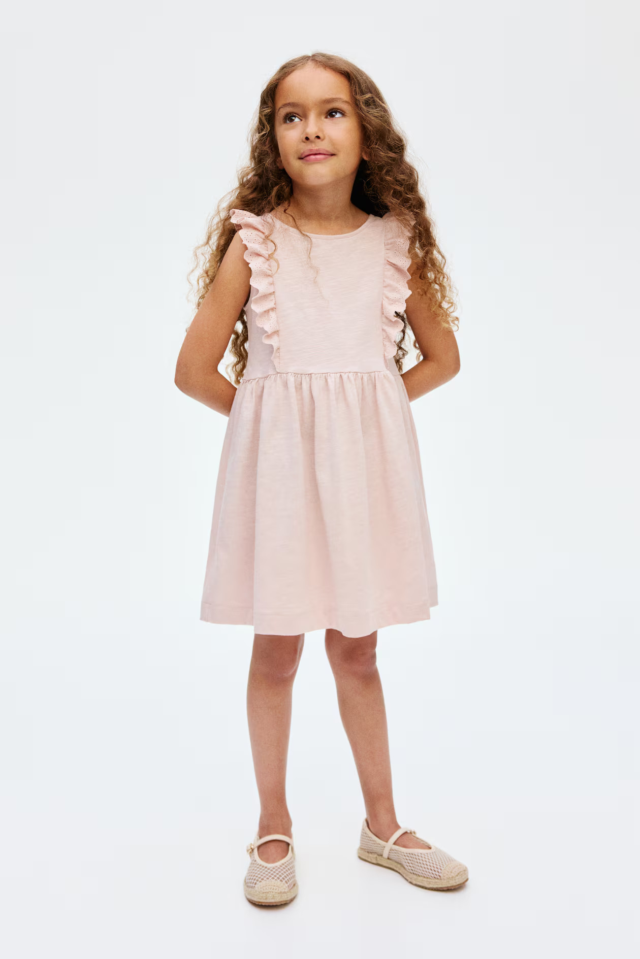 Ruffle-Trimmed Cotton Dress | H&M (US + CA)