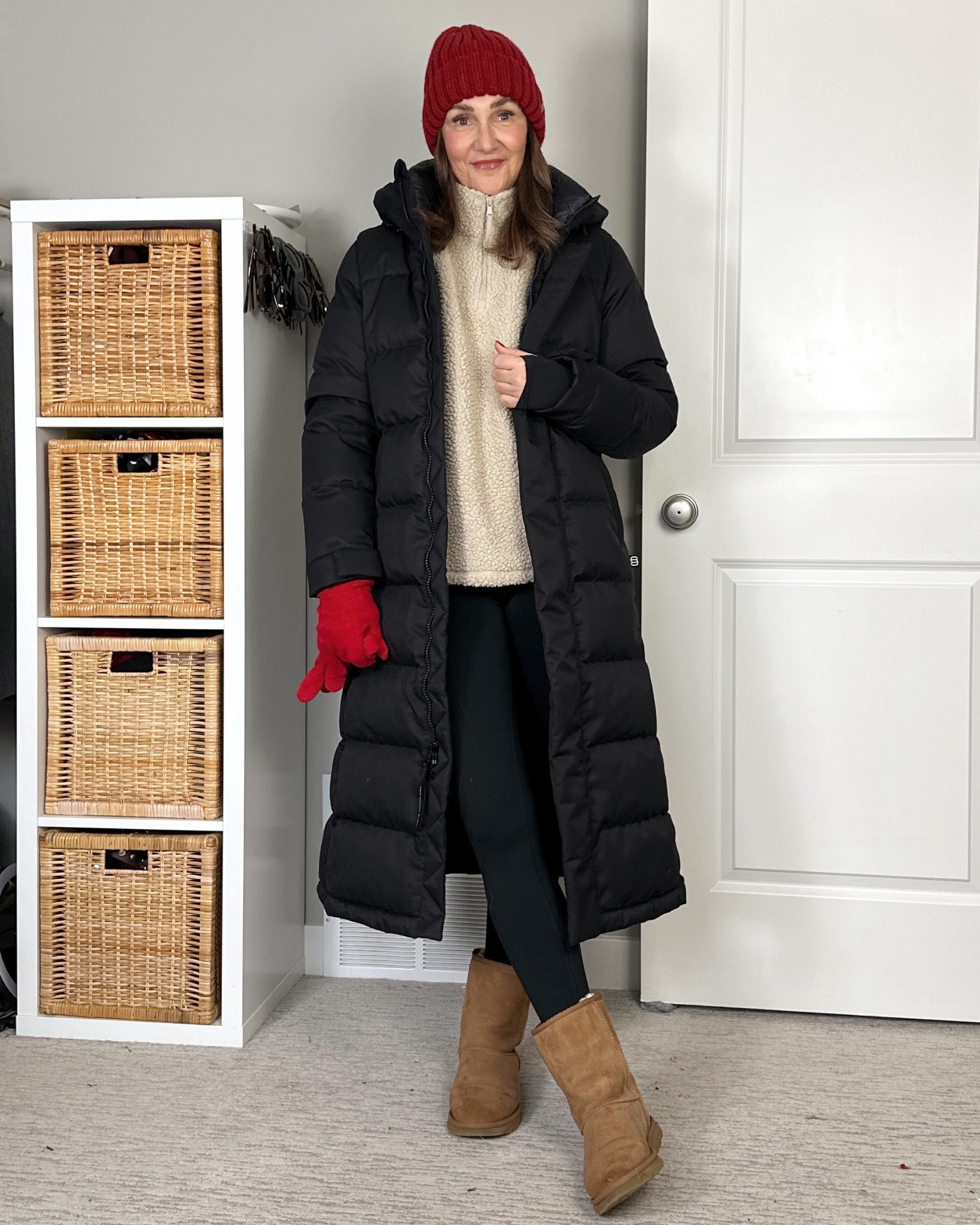 Cold weather outfit! My long puffer coat is super warm and wind and rain proof! I’m wearing my usual size small in the coat and fleece lined leggings.
Fleece is old but I also linked my Uggs and hat 


#LTKmomlife #LTKSeasonal #LTKootd