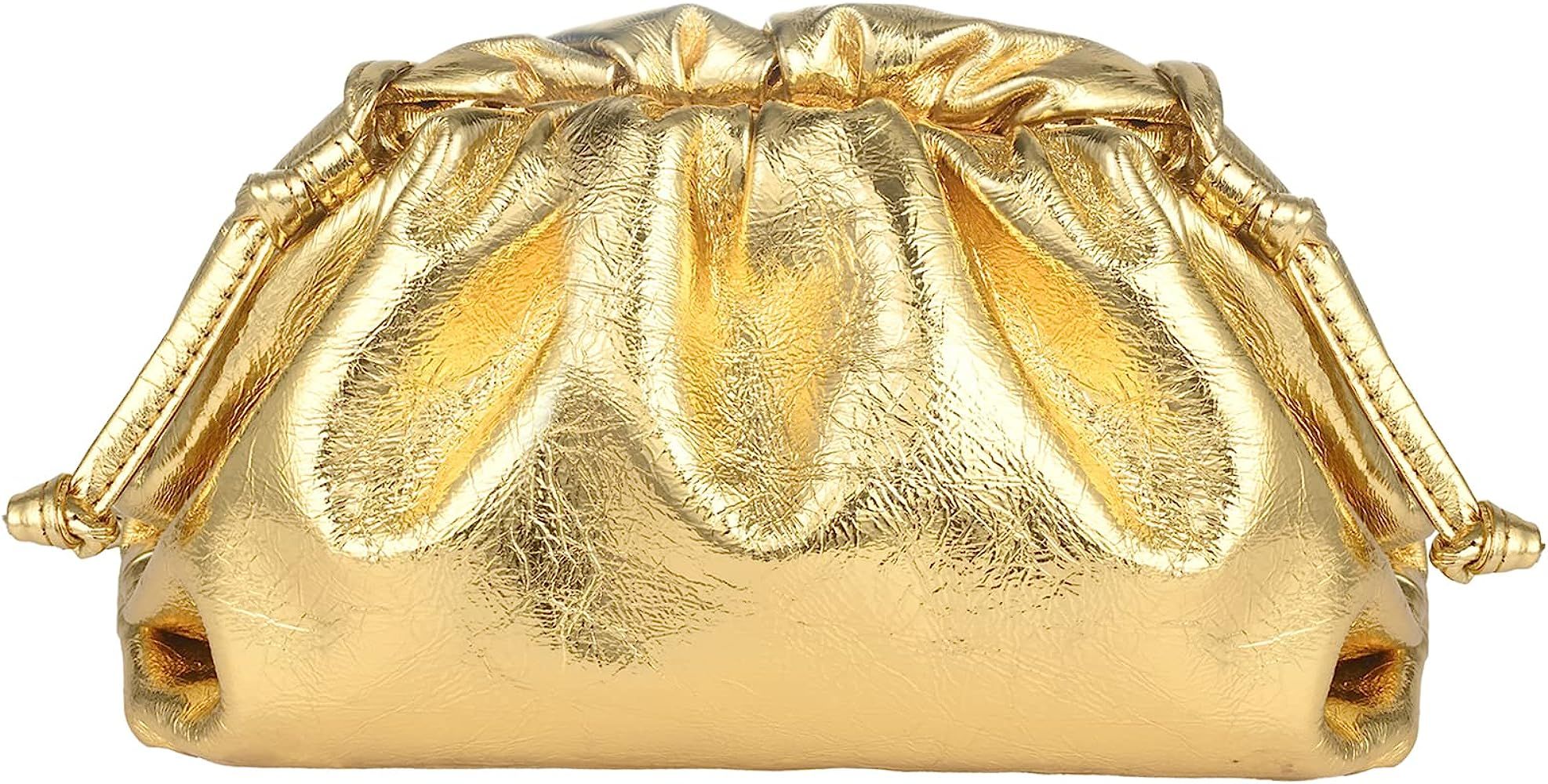 Bisadon Women's Dumpling Bag Ruched Cloud Purse Evening Bag Sparkly Handbag Fashion Wallet Shoulder  | Amazon (US)
