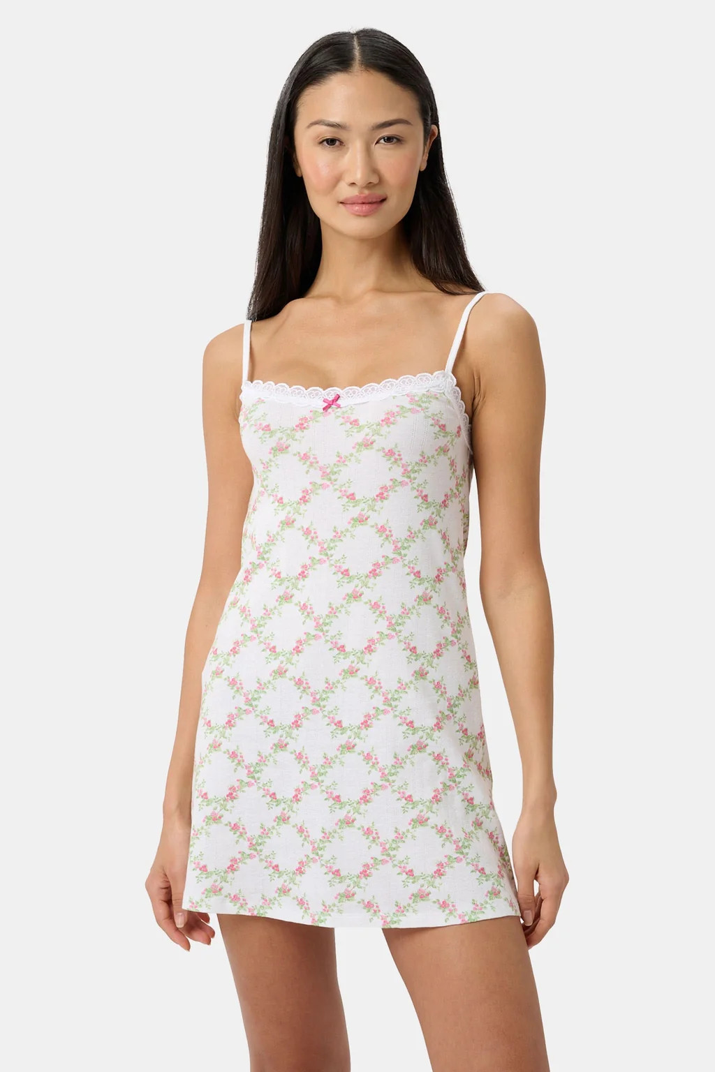 Raspberry Garden Pearl Slip Dress | Roller Rabbit
